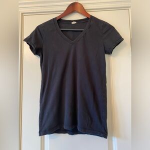 Women’s J Crew v neck t shirt. Used Small. Black